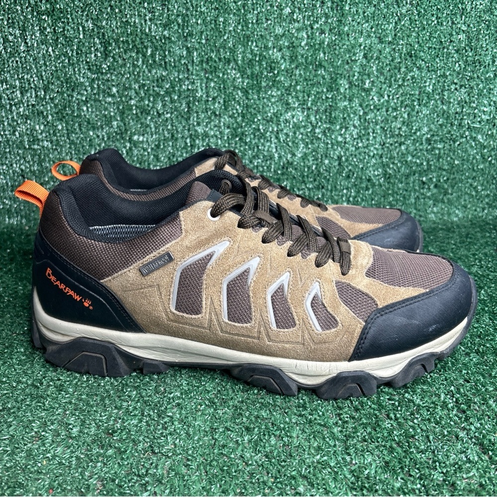 Bearpaw Granite WP Low Hiking Shoes Men’s Size 11 Brown Suede Trail Waterproof